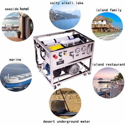 1000LPD Deniz Suyu RO Tesisi Ters Ozmoz Sistemi 50HZ %8 Geri Kazanım Oranı