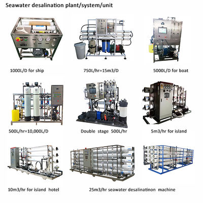 3.3kw Deniz Suyu Ters Ozmoz Arıtma Tesisi Karada %75 Geri Kazanım
