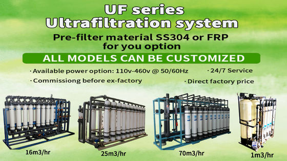 70TPH Ultrafiltrasyon Sistemleri Su Arıtma, 2KW ticari rO su tesisi