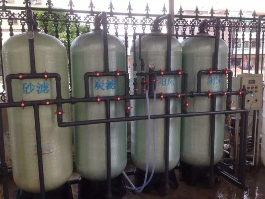 600KG Laboratuvar Deiyonize Su Sistemi, FRP demineralizasyon su arıtma tesisi
