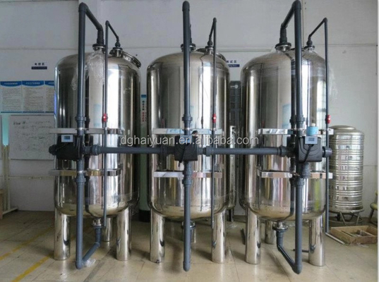 2500L/H Karbon Çelik Paslanmaz Çelik Aktif Karbon Kuvars Kum Filtresi